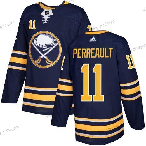 Adidas Buffalo Sabres #11 Gilbert Perreault Námořnictvo Modrý Domácí dres Autentické Sešitý NHL dres – Pánské