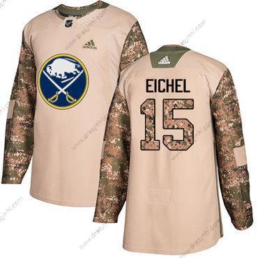 Adidas Buffalo Sabres #15 Jack Eichel Camo Autentické 2017 Veterans Day Sešitý NHL dres – Juniorské