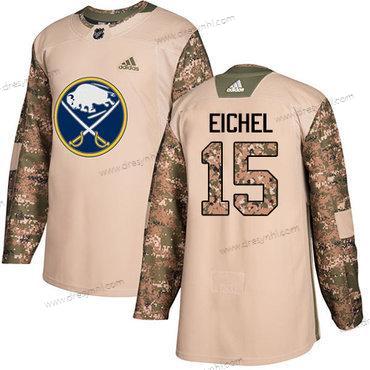 Adidas Buffalo Sabres #15 Jack Eichel Camo Autentické 2017 Veterans Day Sešitý NHL dres – Pánské