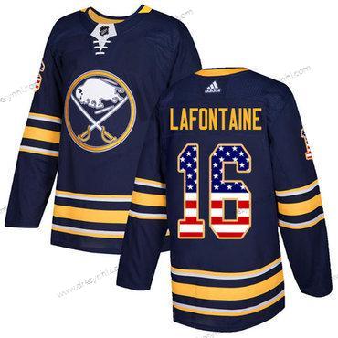 Adidas Buffalo Sabres #16 Pat Lafontaine Námořnictvo Modrý Domácí dres Autentické USA Flag Sešitý NHL dres – Pánské