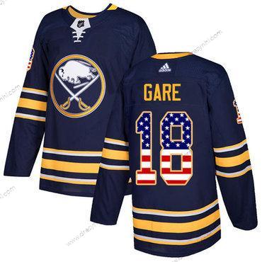 Adidas Buffalo Sabres #18 Danny Gare Námořnictvo Modrý Domácí dres Autentické USA Flag Sešitý NHL dres – Pánské