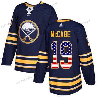 Adidas Buffalo Sabres #19 Jake Mccabe Námořnictvo Modrý Domácí dres Autentické USA Flag Sešitý NHL dres – Pánské