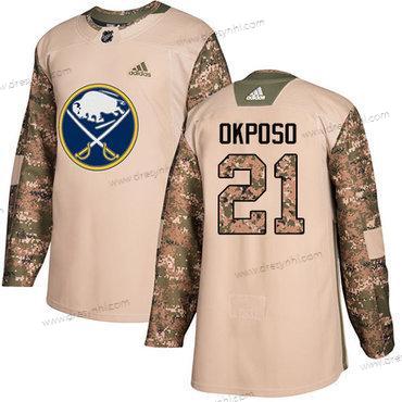 Adidas Buffalo Sabres #21 Kyle Okposo Camo Autentické 2017 Veterans Day Sešitý NHL dres – Juniorské