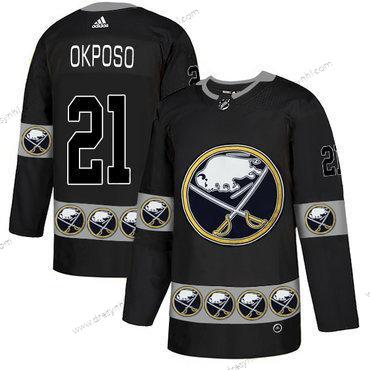 Adidas Buffalo Sabres #21 Kyle Okposo Černá Tým Logos dres – Pánské