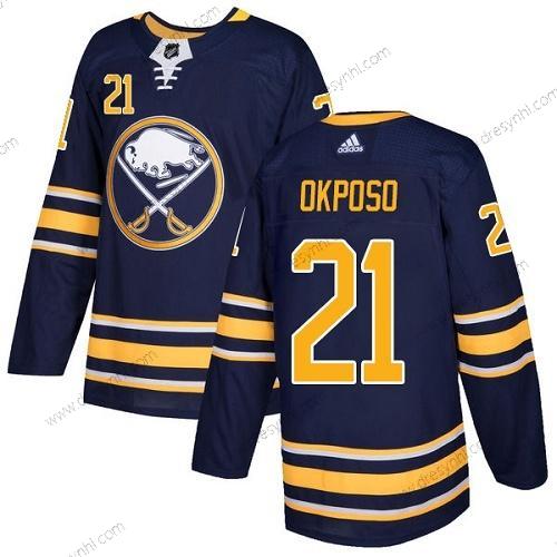 Adidas Buffalo Sabres #21 Kyle Okposo Námořnictvo Modrý Domácí dres Autentické Sešitý NHL dres – Juniorské