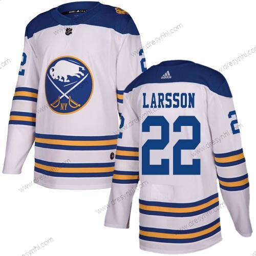 Adidas Buffalo Sabres #22 Johan Larsson Bílý Autentické 2018 Zimní Klasický Sešitý NHL dres – Pánské