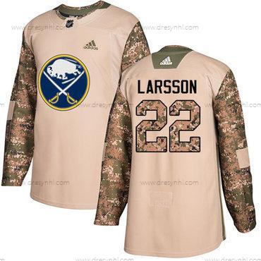 Adidas Buffalo Sabres #22 Johan Larsson Camo Autentické 2017 Veterans Day Sešitý NHL dres – Pánské