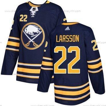 Adidas Buffalo Sabres #22 Johan Larsson Námořnictvo Modrý Domácí dres Autentické Sešitý NHL dres – Pánské