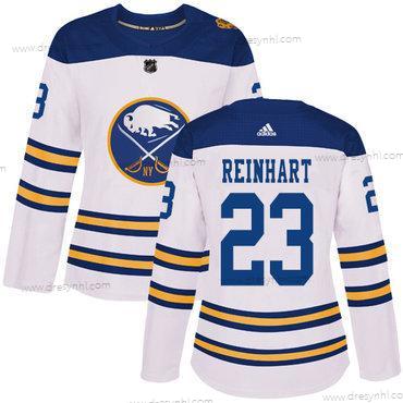 Adidas Buffalo Sabres #23 Sam Reinhart Bílý Autentické 2018 Zimní Klasický Sešitý NHL dres – Dámské