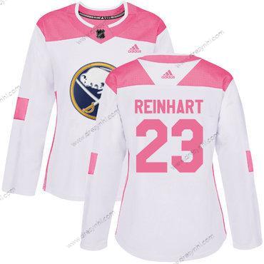 Adidas Buffalo Sabres #23 Sam Reinhart Bílý Růžový Autentické Sešitý NHL dres – Dámské