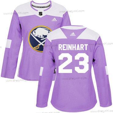 Adidas Buffalo Sabres #23 Sam Reinhart Nachový Autentické Bojuje proti rakovině Sešitý NHL dres – Dámské