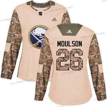 Adidas Buffalo Sabres #26 Matt Moulson Camo Autentické 2017 Veterans Day Sešitý NHL dres – Dámské