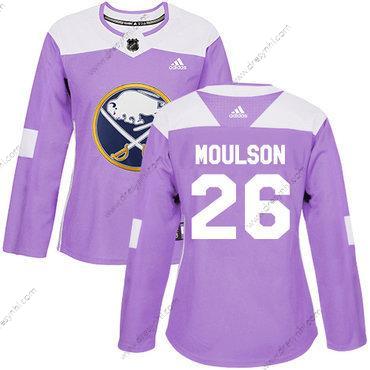 Adidas Buffalo Sabres #26 Matt Moulson Nachový Autentické Bojuje proti rakovině Sešitý NHL dres – Dámské