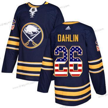 Adidas Buffalo Sabres #26 Rasmus Dahlin Námořnictvo Modrý Domácí dres Autentické USA Flag Sešitý NHL dres – Pánské