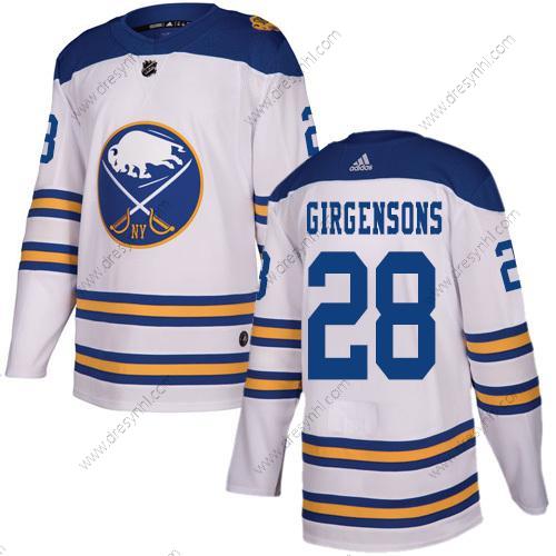 Adidas Buffalo Sabres #28 Zemgus Girgensons Bílý Autentické 2018 Zimní Klasický Sešitý NHL dres – Pánské