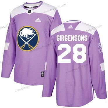 Adidas Buffalo Sabres #28 Zemgus Girgensons Nachový Autentické Bojuje proti rakovině Sešitý NHL dres – Pánské