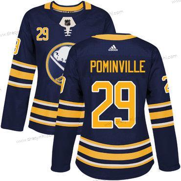 Adidas Buffalo Sabres #29 Jason Pominville Námořnictvo Modrý Domácí dres Autentické Sešitý NHL dres – Dámské