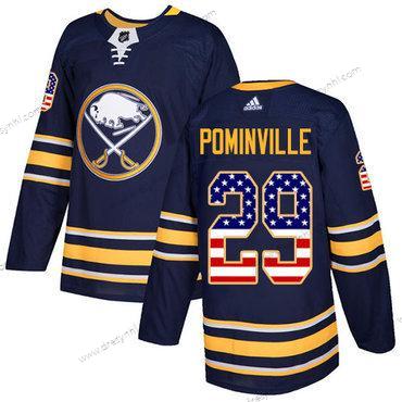 Adidas Buffalo Sabres #29 Jason Pominville Námořnictvo Modrý Domácí dres Autentické USA Flag Sešitý NHL dres – Pánské