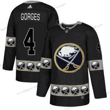 Adidas Buffalo Sabres #4 Josh Gorges Černá Tým Logos dres – Pánské