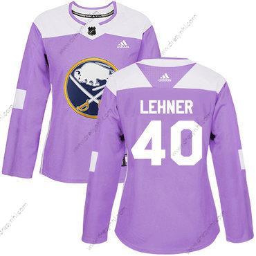 Adidas Buffalo Sabres #40 Robin Lehner Nachový Autentické Bojuje proti rakovině Sešitý NHL dres – Dámské