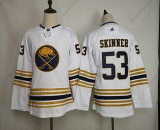 Adidas Buffalo Sabres #53 Jeff Skinner Bílý With Zlato 50Th Výročí Sešitý NHL dres – Juniorské