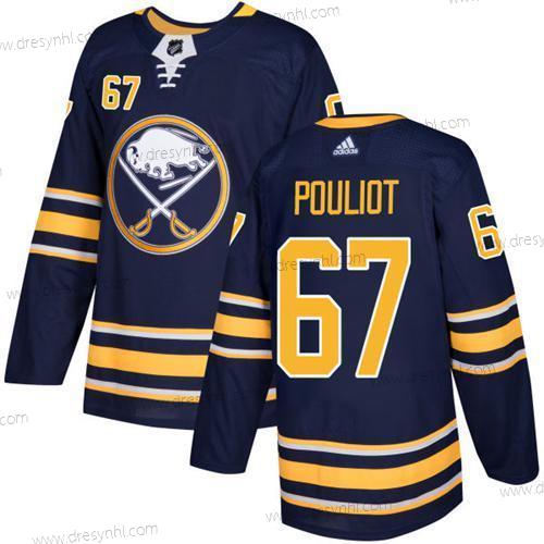 Adidas Buffalo Sabres #67 Benoit Pouliot Námořnictvo Modrý Domácí dres Autentické Sešitý NHL dres – Pánské