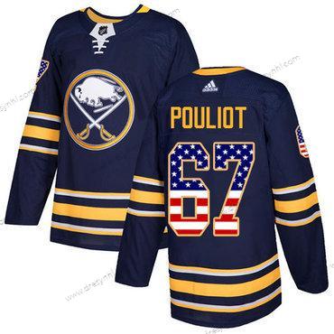 Adidas Buffalo Sabres #67 Benoit Pouliot Námořnictvo Modrý Domácí dres Autentické USA Flag Sešitý NHL dres – Pánské