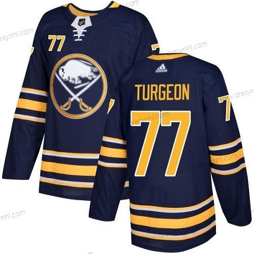 Adidas Buffalo Sabres #77 Pierre Turgeon Námořnictvo Modrý Domácí dres Autentické Sešitý NHL dres – Pánské