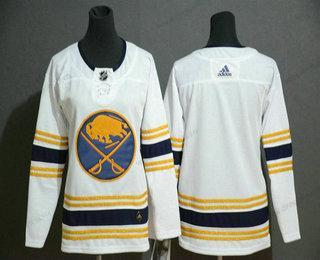 Adidas Buffalo Sabres Prázdný Bílý With Zlato 50Th Výročí Sešitý NHL dres – Juniorské