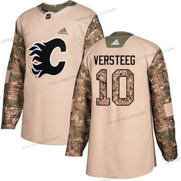 Adidas Calgary Flames #10 Kris Versteeg Camo Autentické 2017 Veterans Day Sešitý NHL dres – Pánské