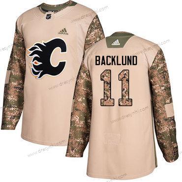 Adidas Calgary Flames #11 Mikael Backlund Camo Autentické 2017 Veterans Day Sešitý NHL dres – Juniorské