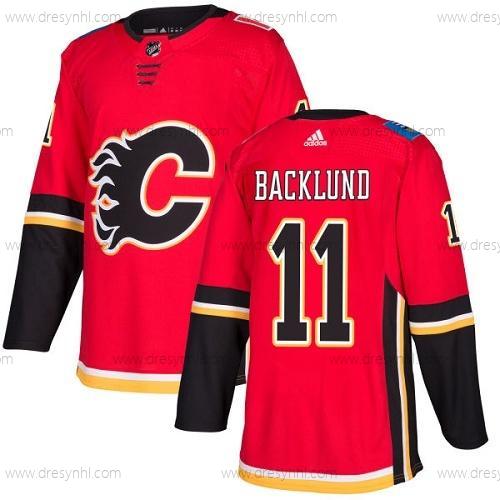 Adidas Calgary Flames #11 Mikael Backlund Červené Domácí dres Autentické Sešitý NHL dres – Juniorské