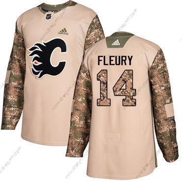 Adidas Calgary Flames #14 Theoren Fleury Camo Autentické 2017 Veterans Day Sešitý NHL dres – Juniorské