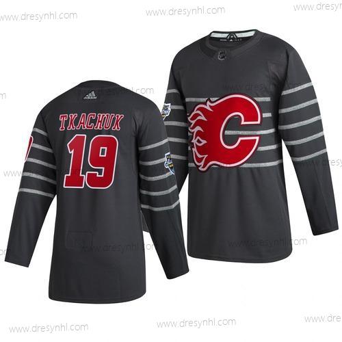 Adidas Calgary Flames #19 Matthew Tkachuk Šedá 2020 NHL All-Star Game dres – Pánské