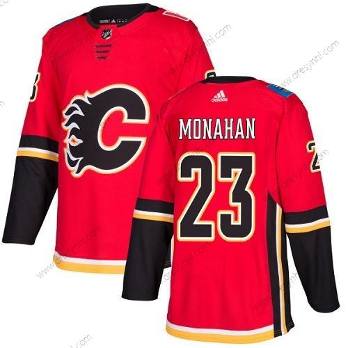 Adidas Calgary Flames #23 Sean Monahan Červené Domácí dres Autentické Sešitý NHL dres – Juniorské