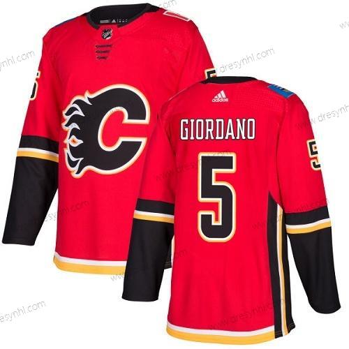 Adidas Calgary Flames #5 Mark Giordano Červené Domácí dres Autentické Sešitý NHL dres – Juniorské