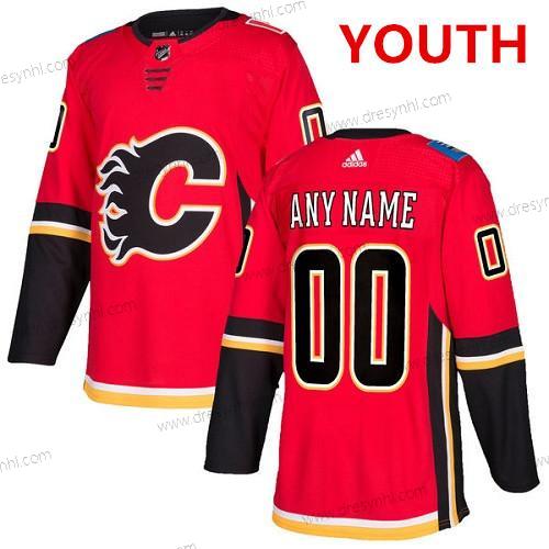 Adidas Calgary Flames Personalizované Autentické Červené Domácí dres NHL dres – Juniorské