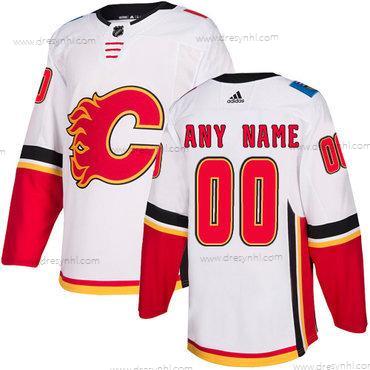 Adidas Calgary Flames Personalizované Bílý Domácí dres 2017-2018 Hokejový Sešitý NHL dres – Pánské