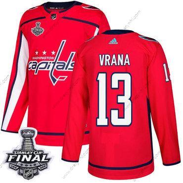 Adidas Capitals #13 Jakub Vrana Červené Domácí dres Autentické 2018 Stanley Cup Final Sešitý NHL dres – Pánské