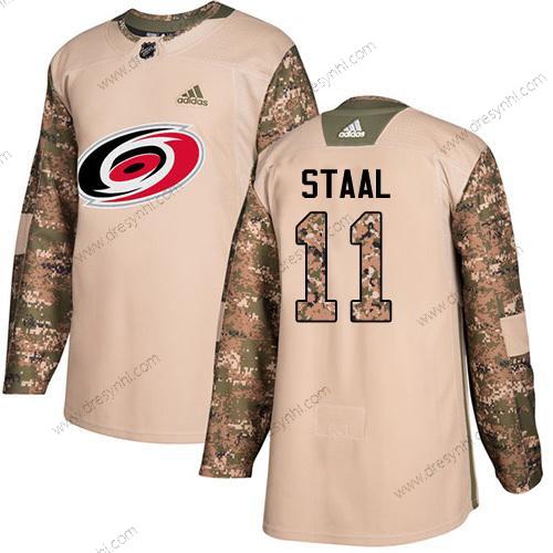 Adidas Carolina Hurricanes #11 Jordan Staal Camo Autentické 2017 Veterans Day Sešitý NHL dres – Juniorské