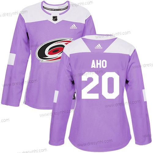 Adidas Carolina Hurricanes #20 Sebastian Aho Nachový Autentické Bojuje proti rakovině Sešitý NHL dres – Dámské