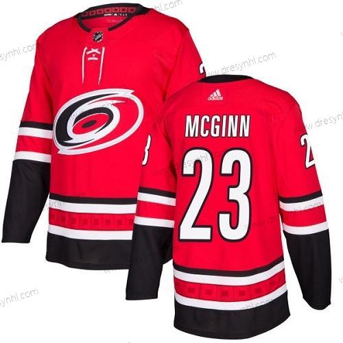 Adidas Carolina Hurricanes #23 Brock Mcginn Červené Domácí dres Autentické Sešitý NHL dres – Pánské