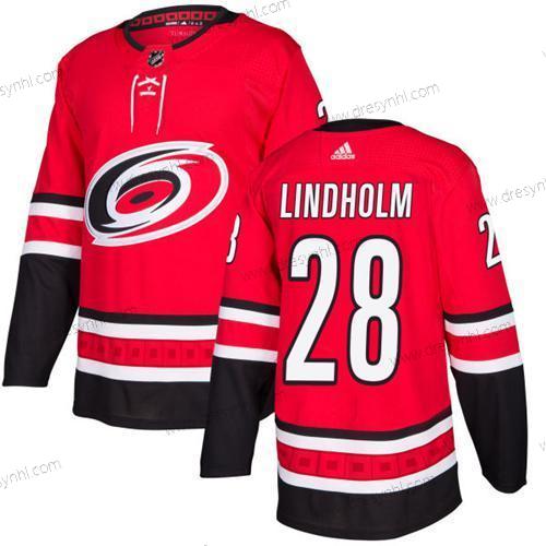 Adidas Carolina Hurricanes #28 Elias Lindholm Červené Domácí dres Autentické Sešitý NHL dres – Juniorské