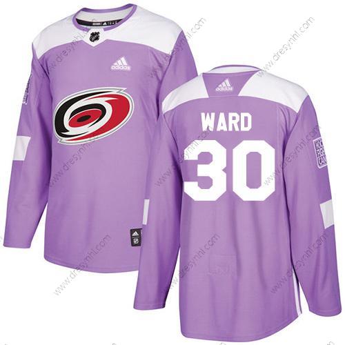 Adidas Carolina Hurricanes #30 Cam Ward Nachový Autentické Bojuje proti rakovině Sešitý NHL dres – Juniorské