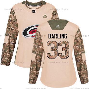 Adidas Carolina Hurricanes #33 Scott Darling Camo Autentické 2017 Veterans Day Sešitý NHL dres – Dámské