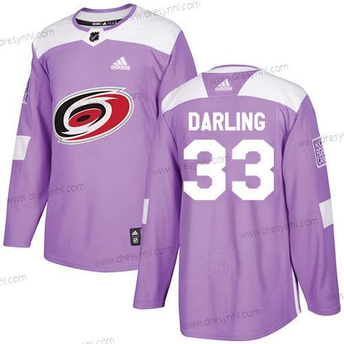 Adidas Carolina Hurricanes #33 Scott Darling Nachový Autentické Bojuje proti rakovině Sešitý NHL dres – Juniorské