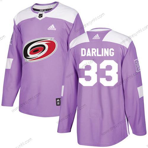 Adidas Carolina Hurricanes #33 Scott Darling Nachový Autentické Bojuje proti rakovině Sešitý NHL dres – Pánské