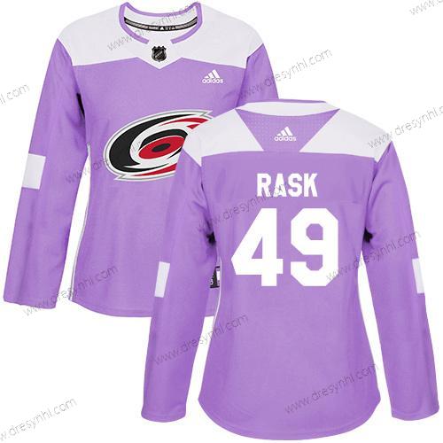 Adidas Carolina Hurricanes #49 Victor Rask Nachový Autentické Bojuje proti rakovině Sešitý NHL dres – Dámské