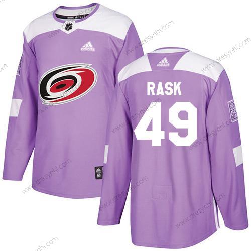 Adidas Carolina Hurricanes #49 Victor Rask Nachový Autentické Bojuje proti rakovině Sešitý NHL dres – Juniorské