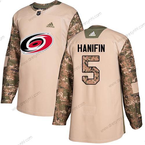 Adidas Carolina Hurricanes #5 Noah Hanifin Camo Autentické 2017 Veterans Day Sešitý NHL dres – Pánské